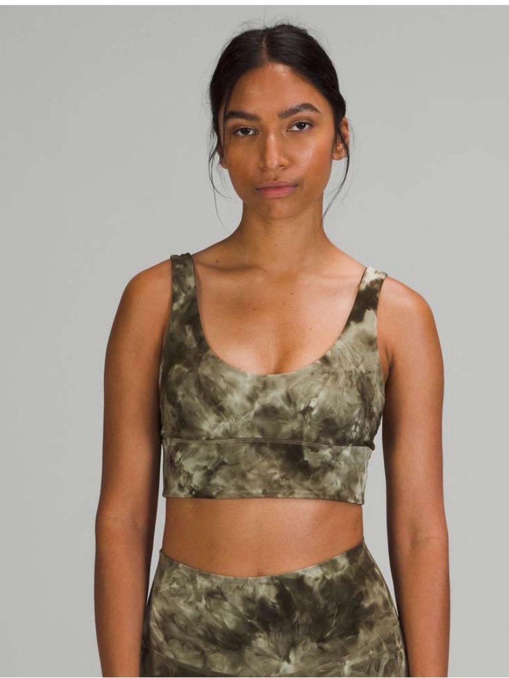 Lululemon diamond dye green align bra